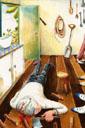 ilustracion Diez negritos: Rogers aparece muerto en el lavadero