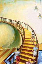 ilustracion Diez negritos: Todos deciden irse a sus dormitorios