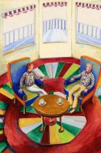 ilustracion Diez negritos: Lawrence Wargrave y el doctor Amstrong