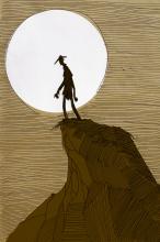 ilustracion El perro de Baskerville: Silueta sobre el tormo