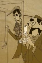 ilustracion El perro de Baskerville: Sherlock Holmes es el hombre misterioso