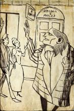 ilustracion Canción de Navidad: Scrooge, transformado, felicita las fiestas a la gente