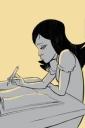 ilustracion El diario de Ana Frank: Ana empieza a escribir su diario