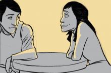 ilustracion El diario de Ana Frank: Enamorándose