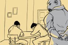 ilustracion El diario de Ana Frank: Son judíos encadenados