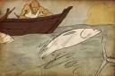 ilustracion El viejo y el mar: Encuentra un banco de peces