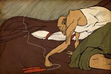 ilustracion El viejo y el mar: Gateando con sigilo