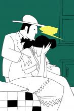 ilustracion Noches blancas: El inquilino la consuela