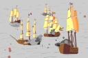 ilustracion Trafalgar: Los ingleses asedian al Santísima Trinidad