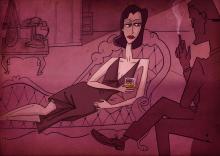 ilustracion El sueño eterno: Marlowe charla con Vivian