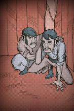 ilustracion La perla: Kino recibe el consejo de su hermano