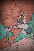 ilustracion La perla: Kino contra el rastreador