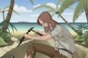 ilustracion Robinson Crusoe: Construye una canoa
