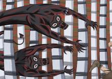 ilustracion Robinson Crusoe: El terror invade a Robinson al descubrir una huella humana