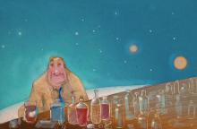 ilustracion El principito: El planeta del bebedor