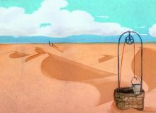 ilustracion El principito: El pozo en el desierto