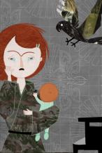 ilustracion Nada: Las peleas con su marido hacen llorar a Julia, la mujer del tío Juan