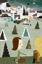 ilustracion Nada: Por una tarde Ena vuelve a ser la que era y junto a Andrea pasa la tarde alegremente por los alrededores de Barcelona