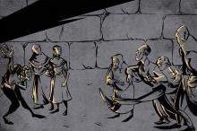 ilustracion Hamlet: La llegada de los cómicos