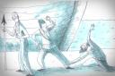 ilustracion Moby-Dick: Un extraño suplica que no se enrolen