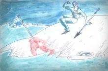 ilustracion Moby-Dick: Matan a una ballena