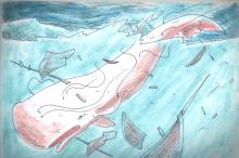 ilustracion Moby-Dick: Desastre total