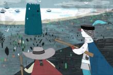 ilustracion Los tres mosqueteros: Vigilando el bastión