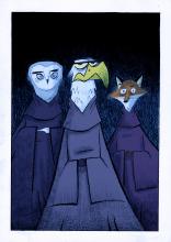 ilustracion La historia interminable: Los tres Pensadores Profundos