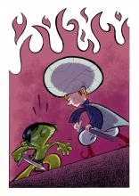 ilustracion La historia interminable: Bastián contra Atreyu