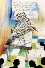 ilustracion Los viajes de Gulliver: El artilugio