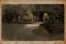 ilustracion A sangre fría: Llegada a la casa de los Clutter