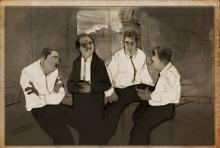 ilustracion A sangre fría: Reunión del departamento de investigaciones de Kansas