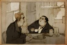 ilustracion A sangre fría: Dick y Perry en la hamburguesería