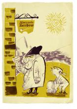ilustracion La isla del tesoro: El capitán llega a la posada Almirante Benbow