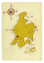 ilustracion La isla del tesoro: El mapa del tesoro