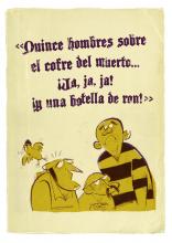 ilustracion La isla del tesoro: Los piratas escuchan una extraña voz