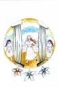 ilustracion La Odisea: La bella Penélope se dirige a sus pretendientes
