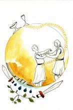 ilustracion La Odisea: Ulises visita a su padre