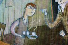 ilustracion La busca: Los cafés de la discordia