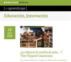 ¿Le damos la vuelta al aula...? The flipped clasrromm