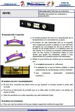 Nivel: Ficha de Herramienta en el Taller de Tecnología