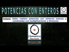 (Enteros) - Potencias con Número Enteros y Combinadas con Producto y División