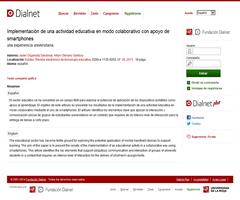 Implementación de una actividad educativa en modo colaborativo con apoyo de smartphones