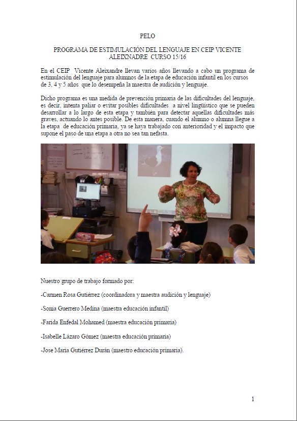 programa estimulación lenguaje oral 