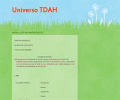 Examen de ciencias naturales adaptado para un alumno con TDAH en 5º de EP