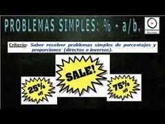 (Porcentajes y Proporciones) - Problemas Simples de Porcentajes y Proporciones