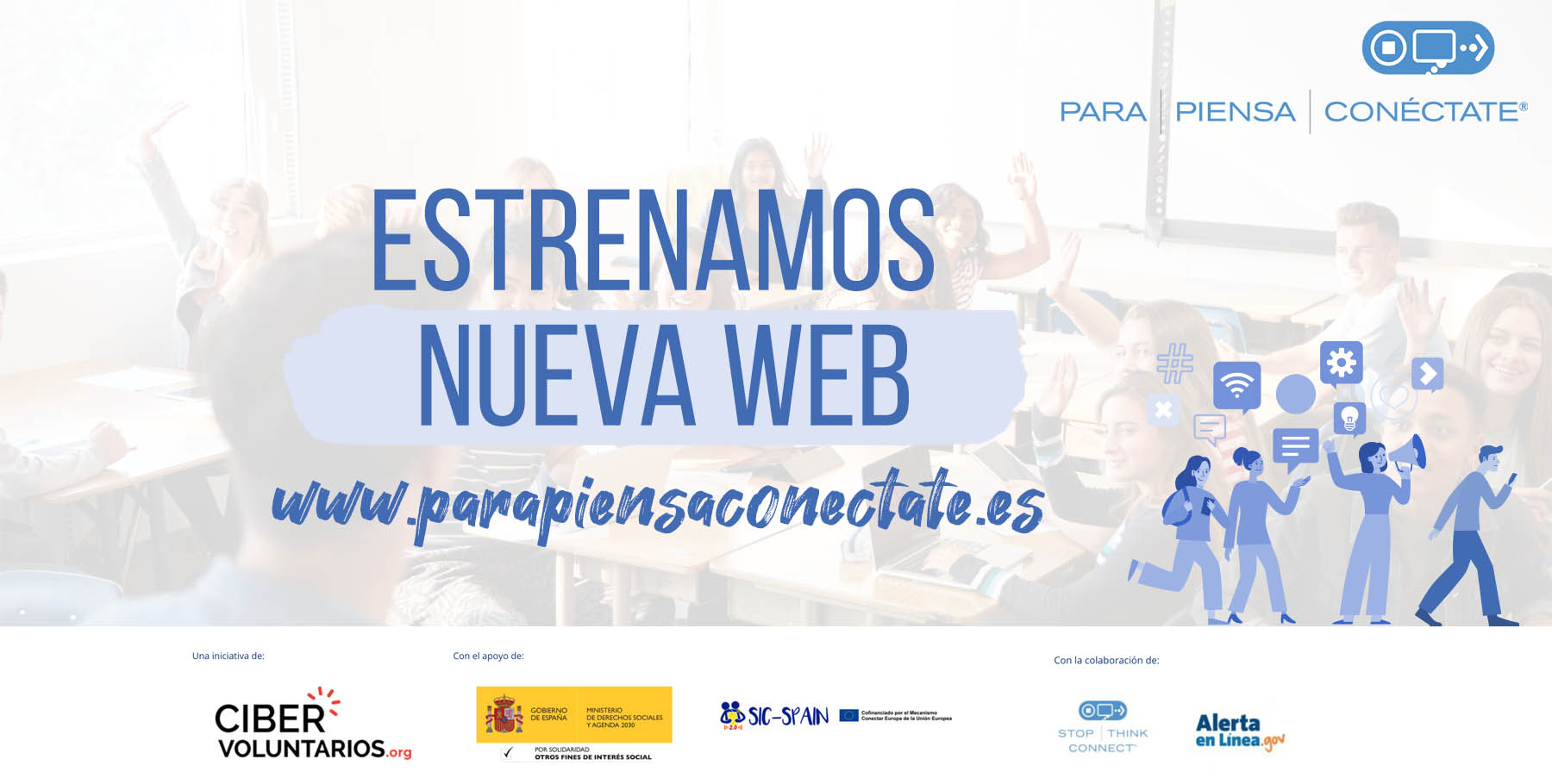 Descubre la nueva web de Para Piensa Conéctate con más recursos formativos online y vídeos interactivos