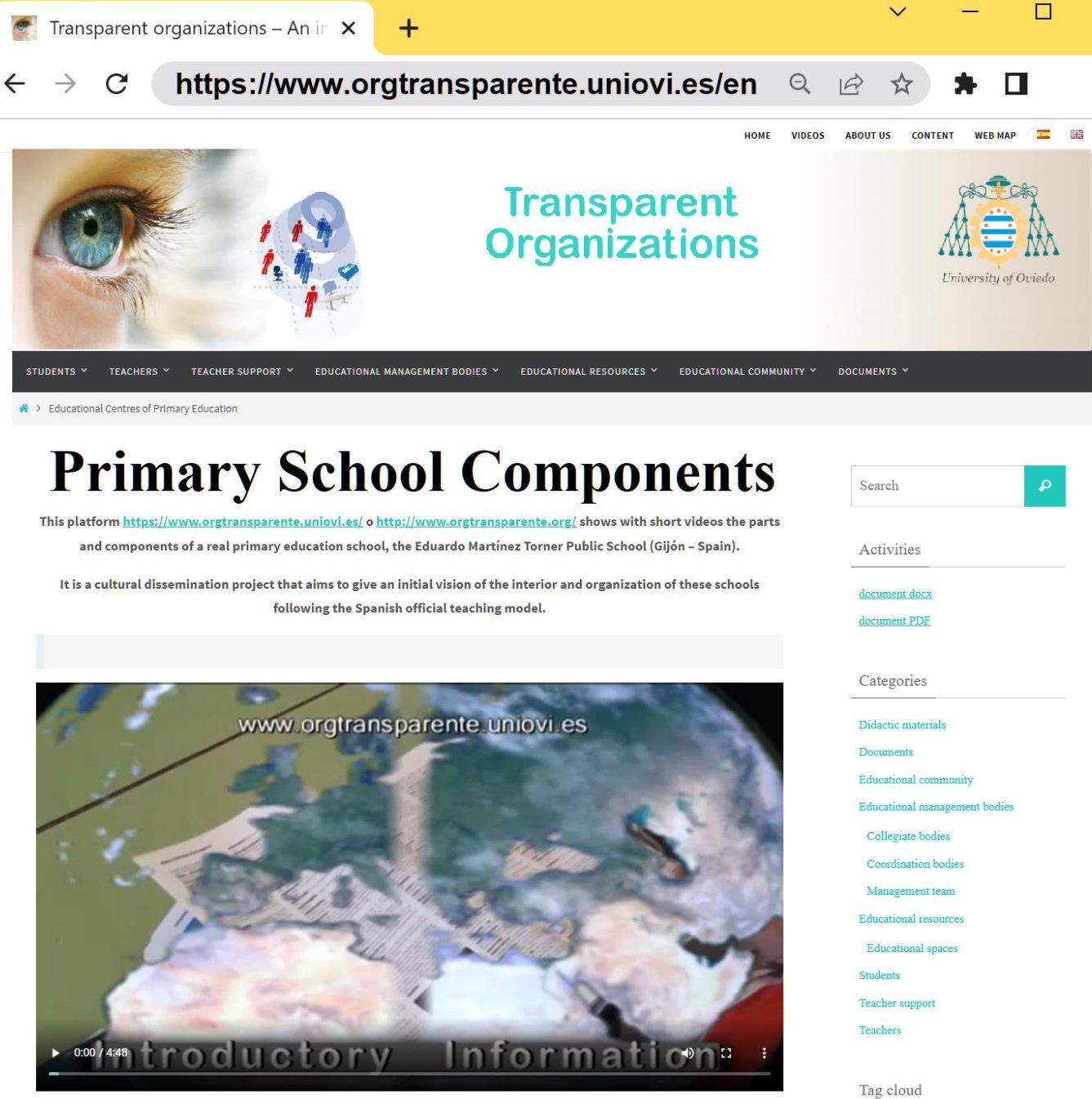 Portada del sitio web - Website cover