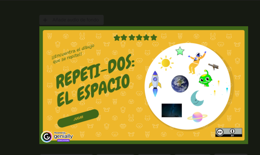 Portada del inicio del juego interactivo