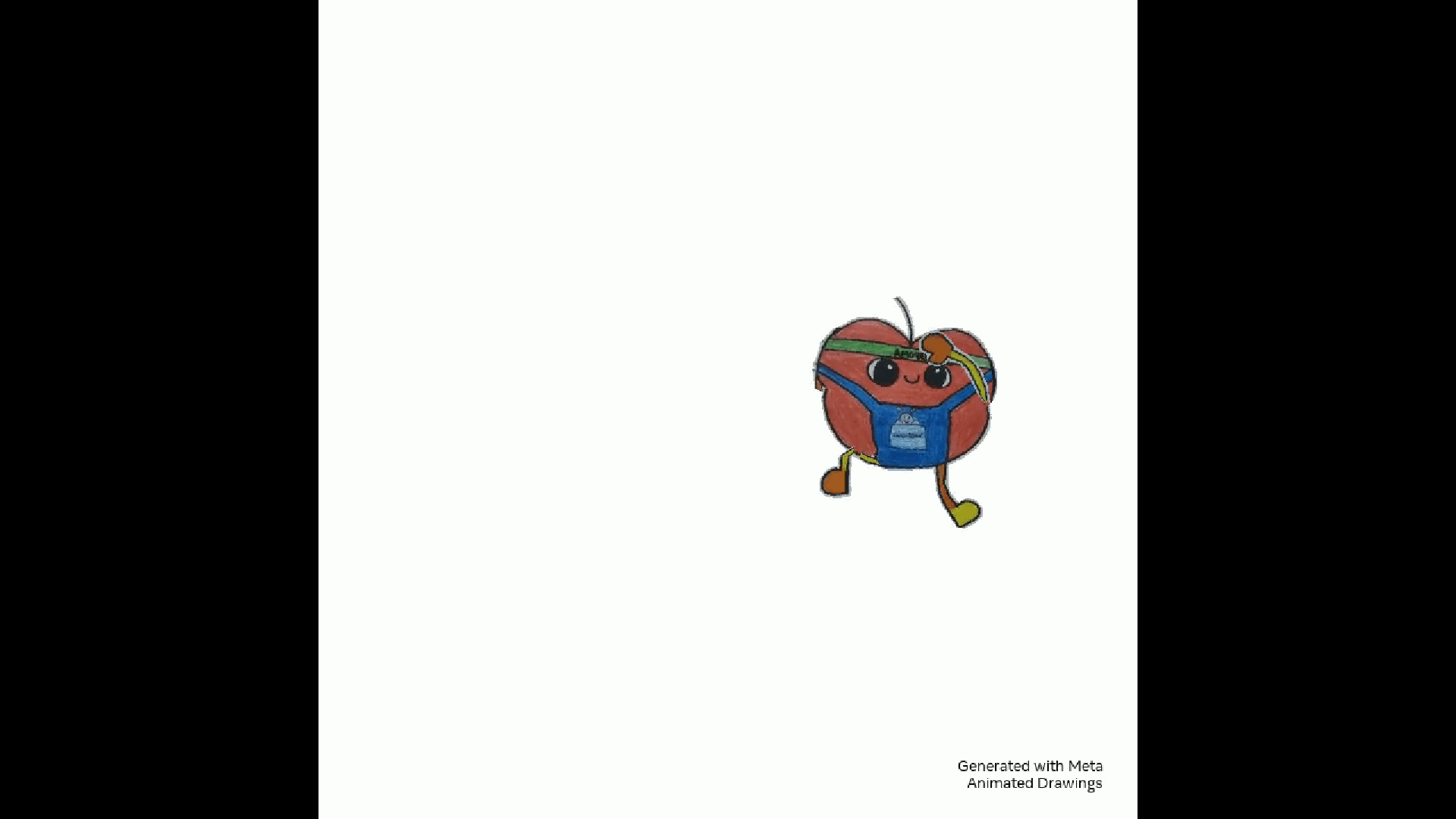 Captura de pantalla del dibujo que ha sido animado por el alumnado.